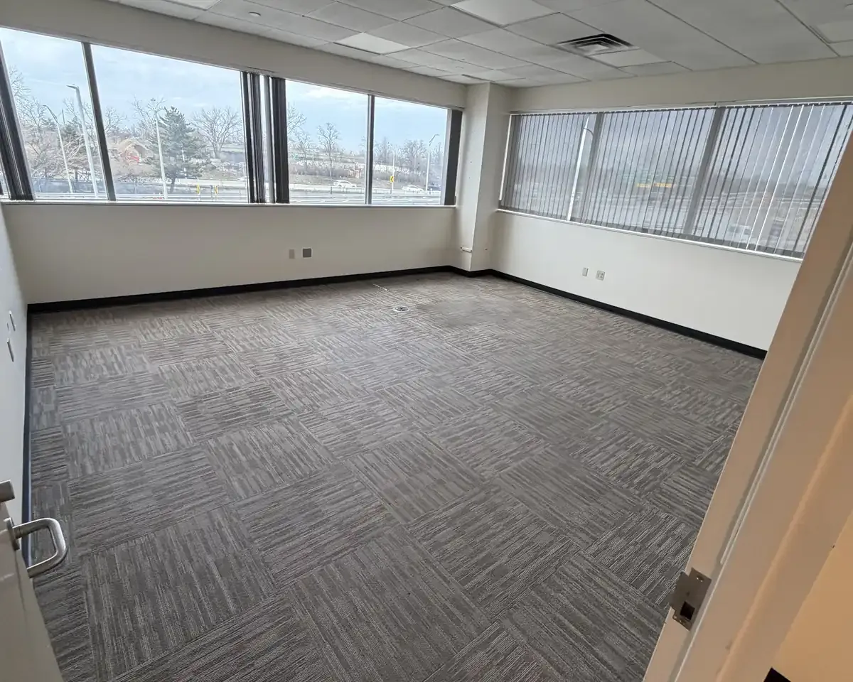 Empty private office cleared and ready for landlord handover after a commercial decommissioning in New York City